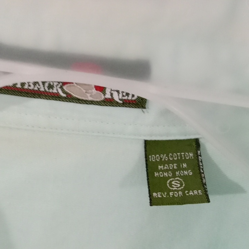 GUC Vintage 80s Outback Red long sleeve button down shirt mint green size small - Picture 4 of 7